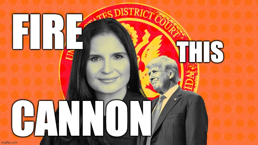 Fire This Cannon | FIRE; THIS; CANNON | image tagged in eileen cannon,corruption,recuse,trump | made w/ Imgflip meme maker