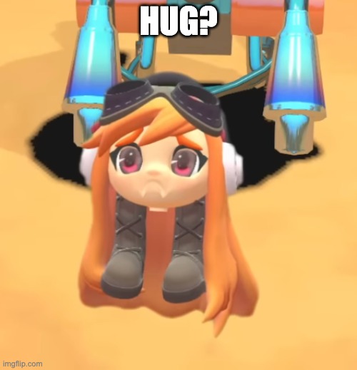 Goomba Meggy | HUG? | image tagged in goomba meggy | made w/ Imgflip meme maker
