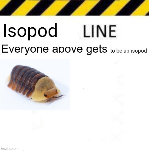 _____ line | Isopod; to be an isopod | image tagged in _____ line | made w/ Imgflip meme maker