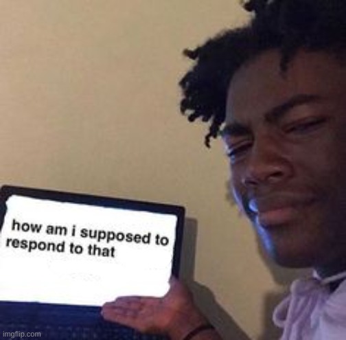 how am i supposed to respond | image tagged in how am i supposed to respond | made w/ Imgflip meme maker
