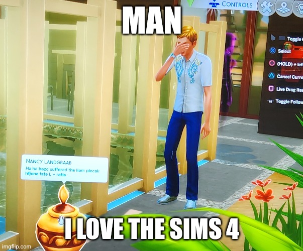 Lol | MAN; I LOVE THE SIMS 4 | image tagged in sims 4 | made w/ Imgflip meme maker