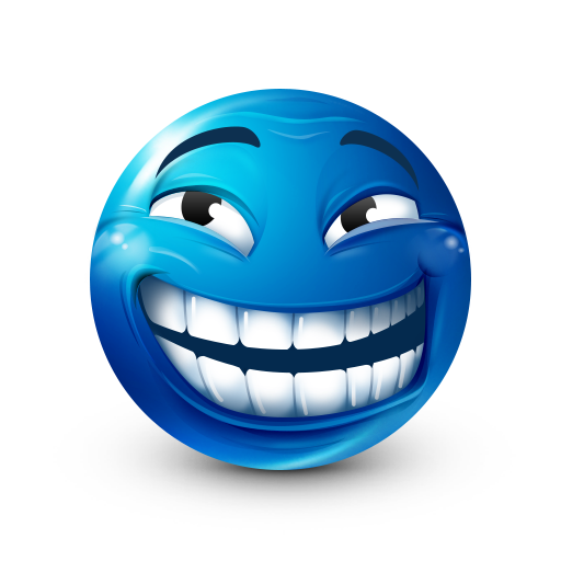 troll blue emoji Blank Meme Template