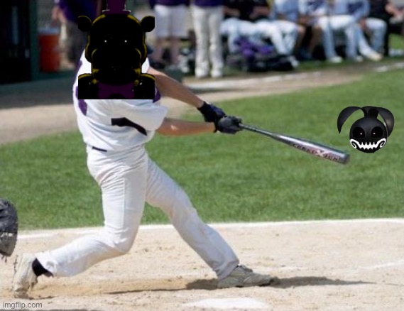 Fredbear:reject anime | image tagged in baseball | made w/ Imgflip meme maker