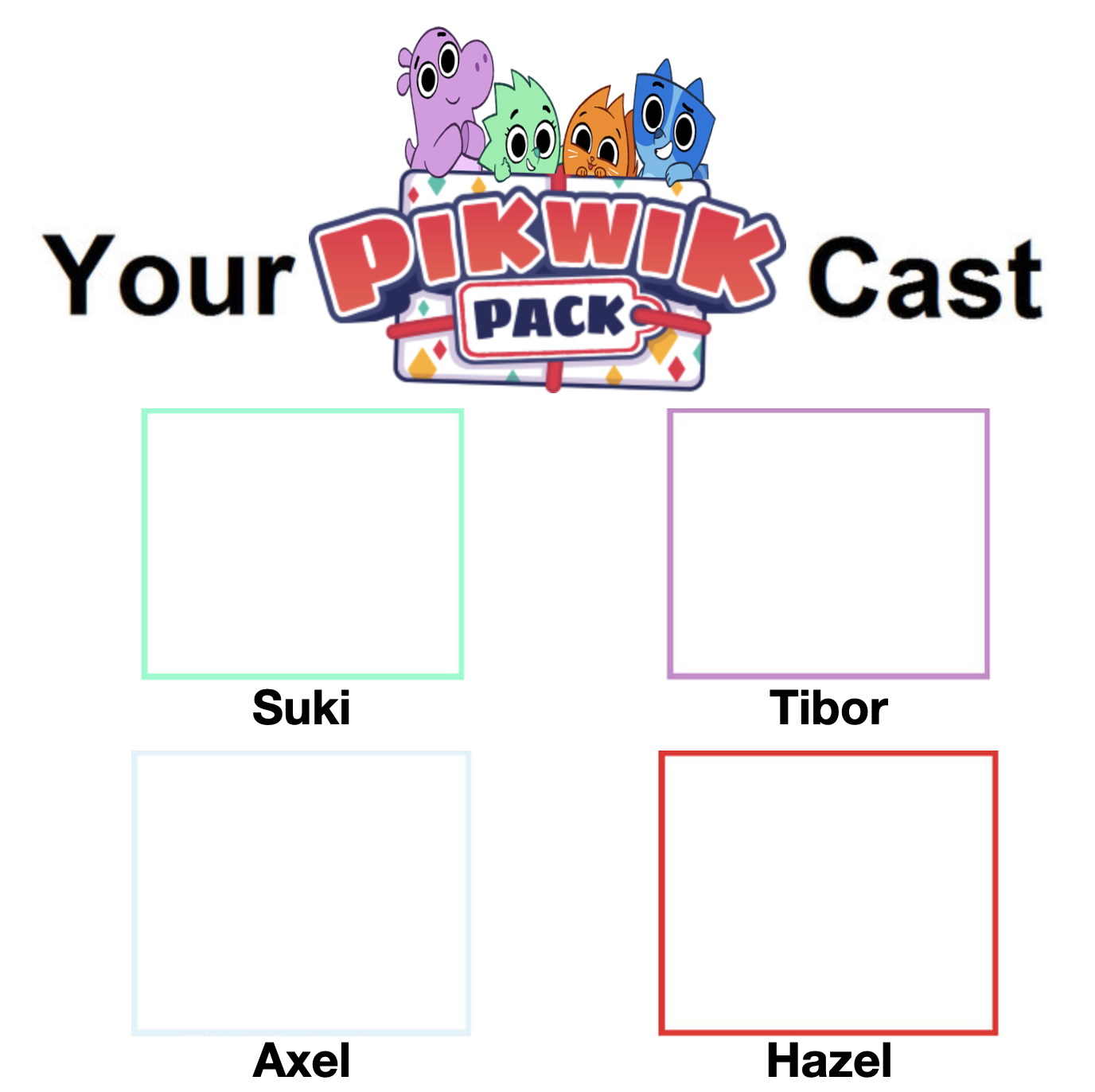 Pikwik Pack Cast Blank Meme Template