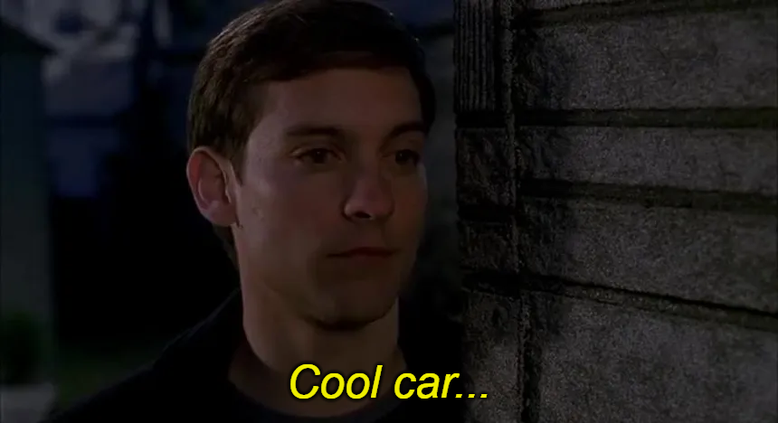 High Quality Spider-Man Cool Car Blank Meme Template