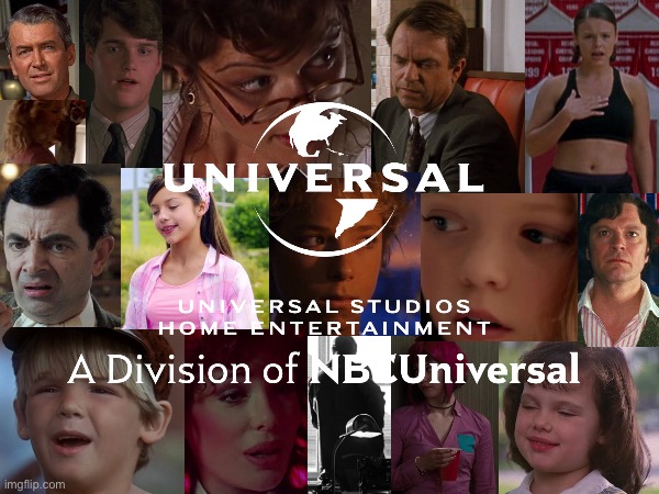 Brandon's Universal Studios Collage | image tagged in universal studios,barbie,scott pilgrim,bring it on,mr bean,flintstones | made w/ Imgflip meme maker