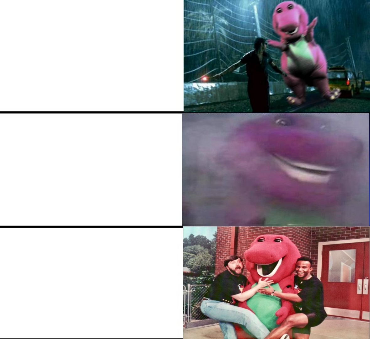 High Quality Stages of Barney @ResonatTheGreat Blank Meme Template