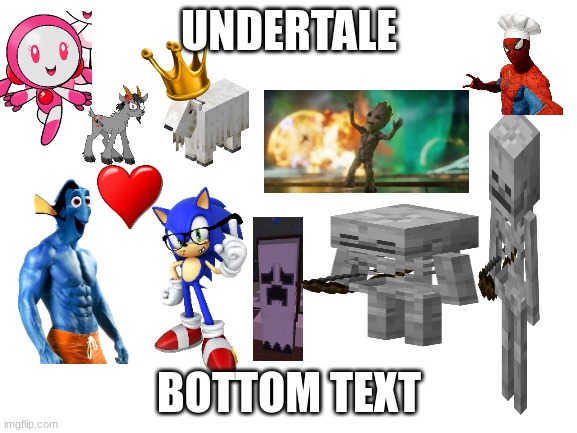 Blank White Template | UNDERTALE; BOTTOM TEXT | image tagged in blank white template | made w/ Imgflip meme maker