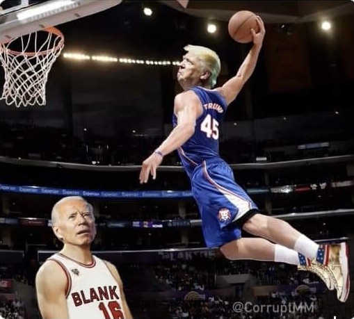 Trump dunk Blank Meme Template