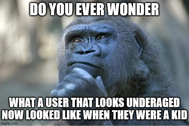..And I can show you!! | DO YOU EVER WONDER; WHAT A USER THAT LOOKS UNDERAGED NOW LOOKED LIKE WHEN THEY WERE A KID | image tagged in underaged memes,people that look young memes | made w/ Imgflip meme maker