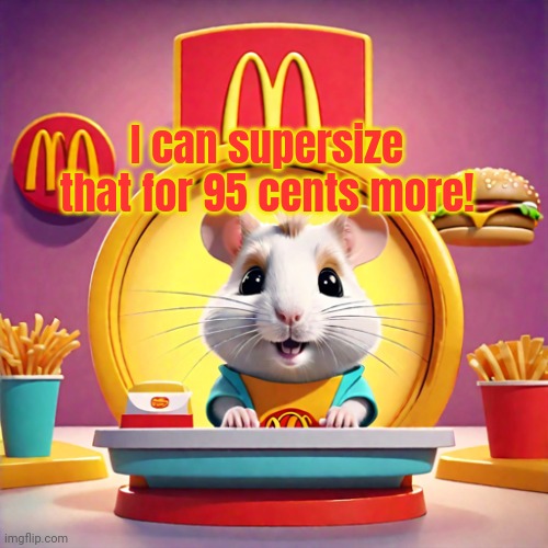 I can supersize that for 95 cents more! | made w/ Imgflip meme maker