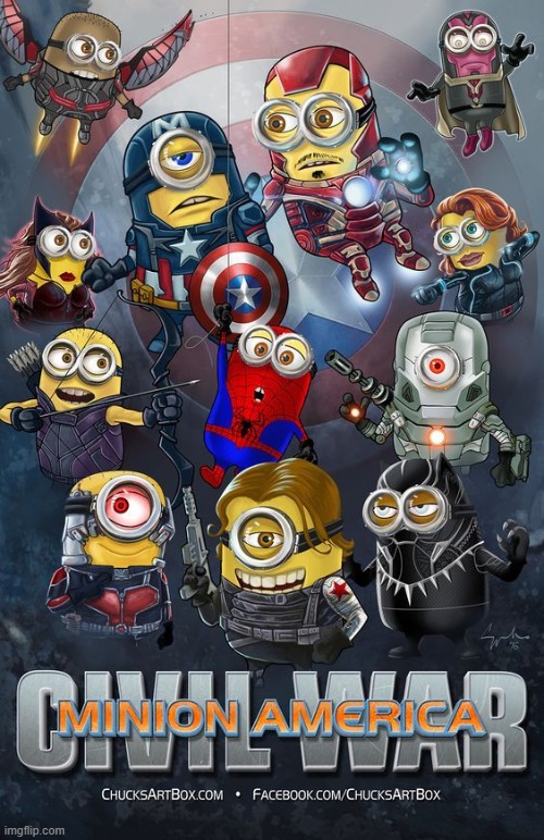 minions civil war | image tagged in minions civil war | made w/ Imgflip meme maker