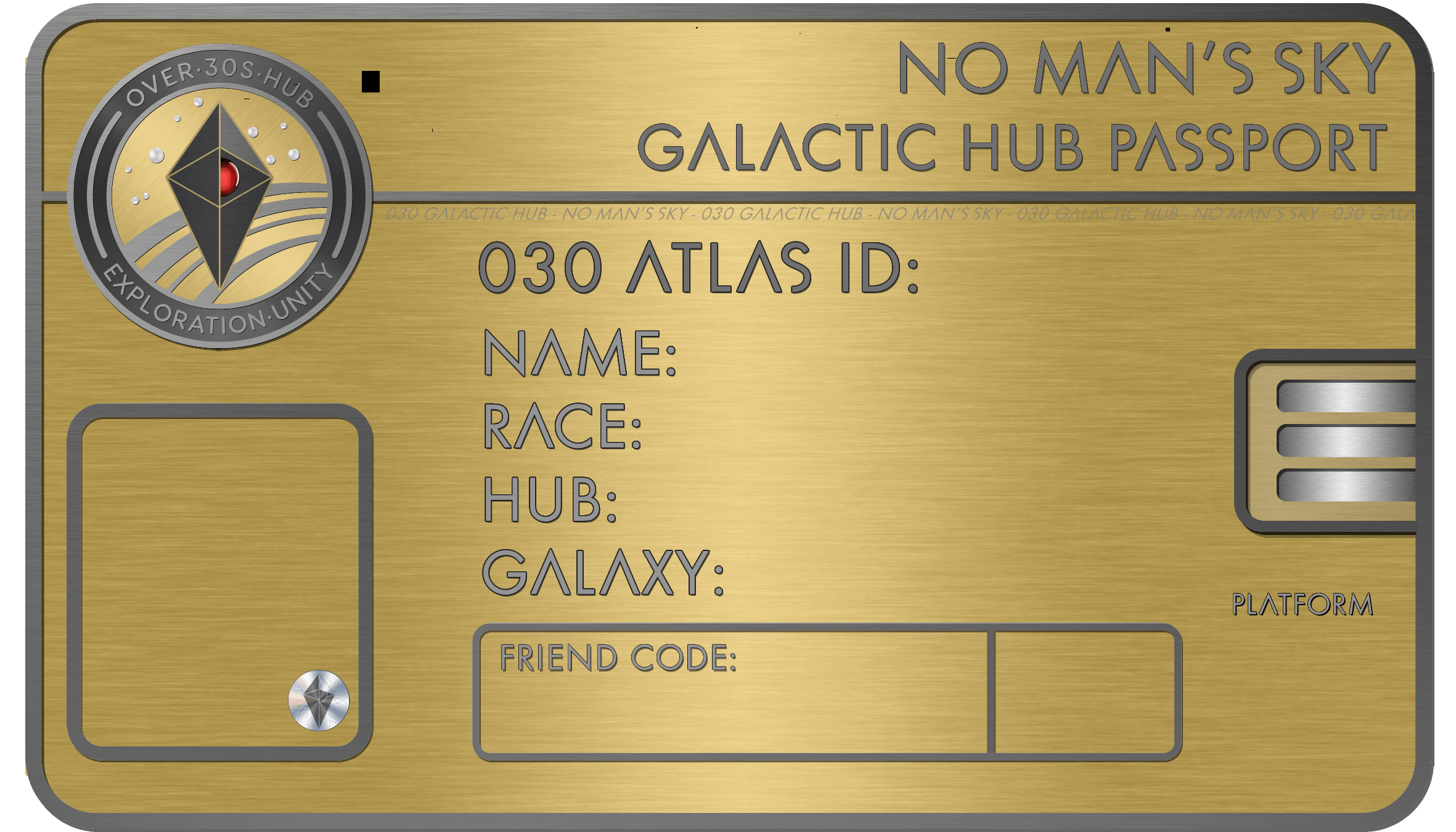 No Man's Sky Passport Blank Meme Template