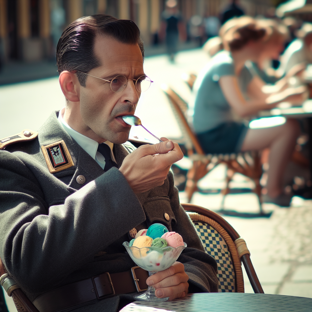 High Quality Himmler eating icecream Blank Meme Template