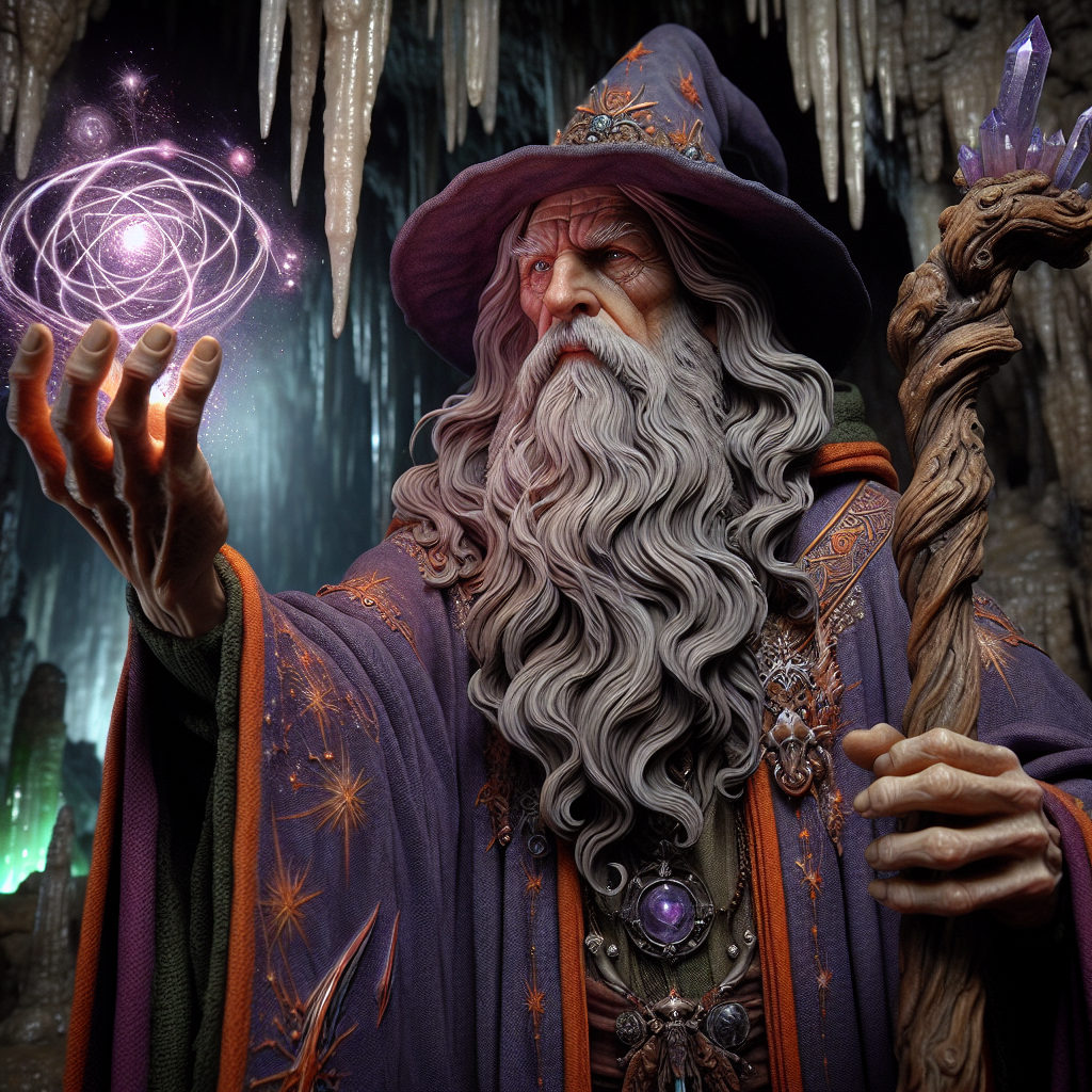 Wizard casting powerful spell Blank Meme Template