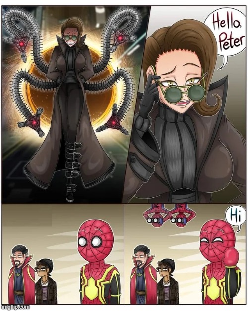 Doc Oc??? Wow | image tagged in spiderman | made w/ Imgflip meme maker
