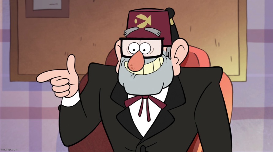 Grunkle Stan Pointing - Gravity Falls | image tagged in grunkle stan pointing - gravity falls | made w/ Imgflip meme maker