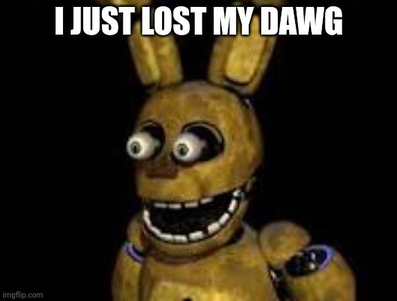 me when little kids twerking | I JUST LOST MY DAWG | image tagged in me when little kids twerking | made w/ Imgflip meme maker