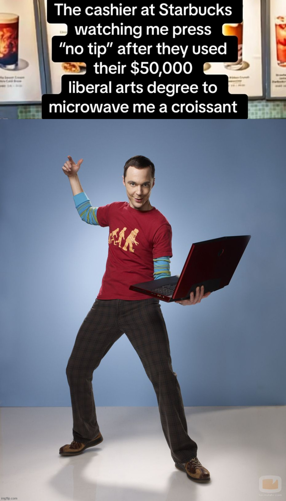 image tagged in sheldon cooper bazinga meme | made w/ Imgflip meme maker