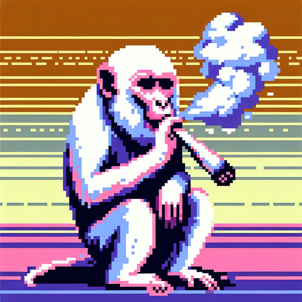 monkey smoking joint Blank Meme Template