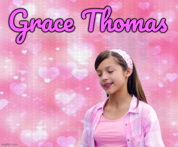 Grace Thomas | Grace Thomas | image tagged in deviantart,background,hearts,pink,girl,universal studios | made w/ Imgflip meme maker