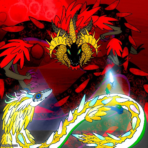 Tears of the Kingdom: the Demon Dragon | image tagged in legend of zelda,zelda,dragon,art | made w/ Imgflip meme maker