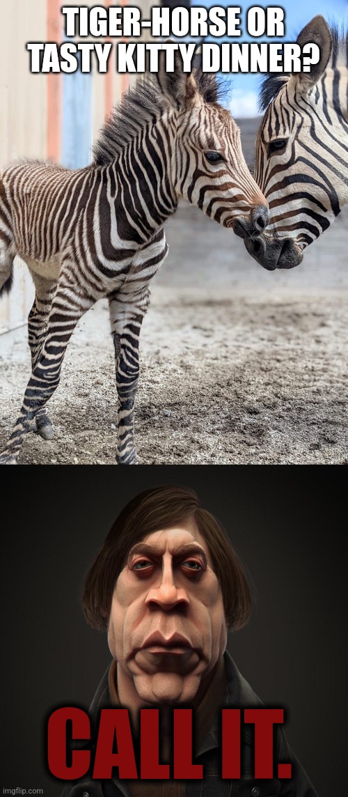 TIGER-HORSE OR TASTY KITTY DINNER? CALL IT. | image tagged in call it | made w/ Imgflip meme maker