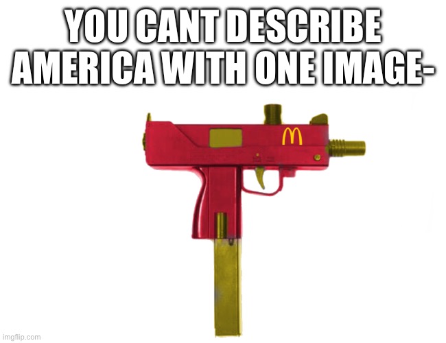 McSMG | YOU CANT DESCRIBE AMERICA WITH ONE IMAGE- | made w/ Imgflip meme maker