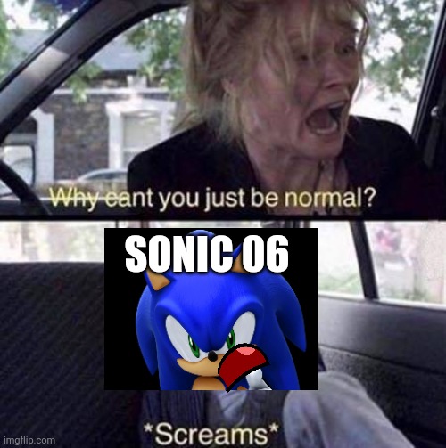 True LOL | SONIC 06 | image tagged in why can't you just be normal,sonic the hedgehog,sonic | made w/ Imgflip meme maker