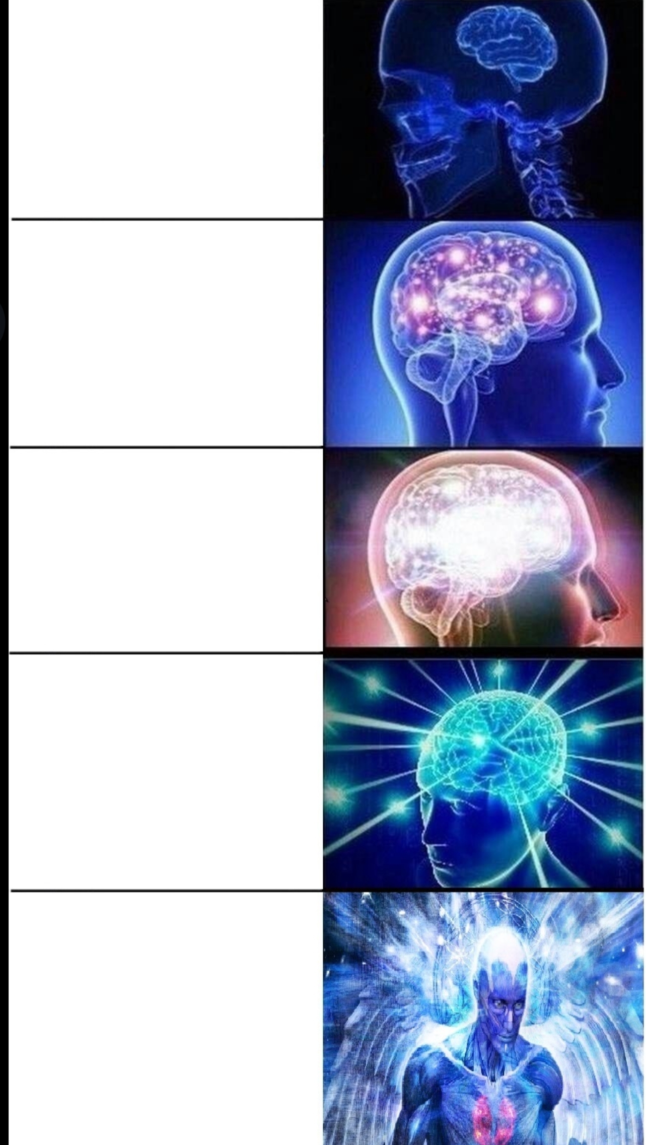 Stages of understanding Blank Meme Template