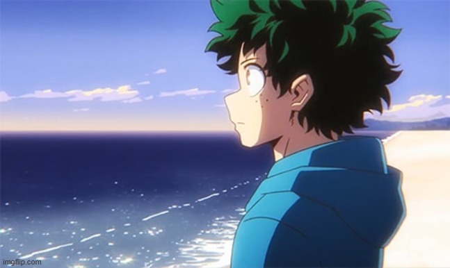 deku staring off into the sunset | image tagged in deku staring off into the sunset | made w/ Imgflip meme maker