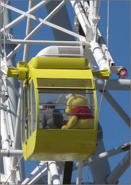 Fancy Taking A Pooh On A Ferris Wheel ! | image tagged in winnie the pooh,ferris wheel,play on words,dark humour | made w/ Imgflip meme maker