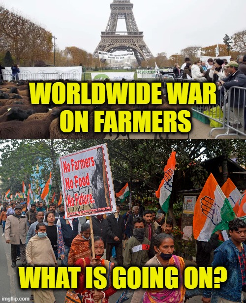Why do governments hate their farmers? | WORLDWIDE WAR
 ON FARMERS; WHAT IS GOING ON? | image tagged in farmers | made w/ Imgflip meme maker