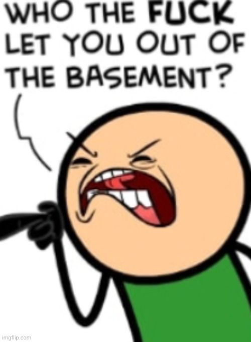 who the fuck let you out of the basement | image tagged in who the fuck let you out of the basement | made w/ Imgflip meme maker