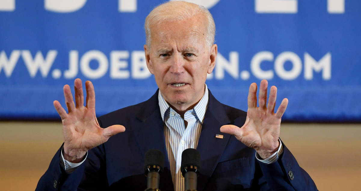 Biden hands up Blank Meme Template