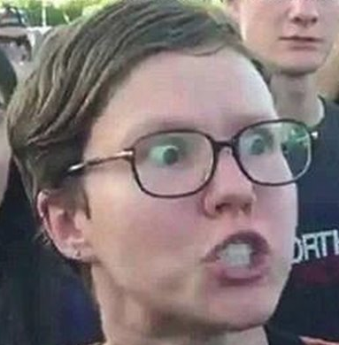 Angry White Liberal Woman Blank Meme Template