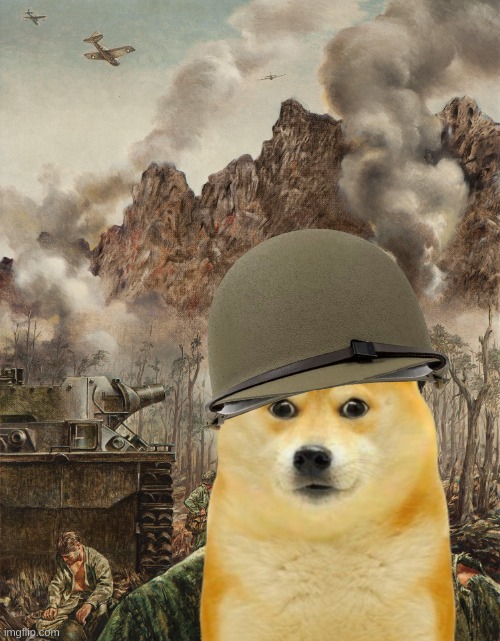 High Quality Thousand Doge Stare Blank Meme Template