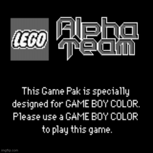 Lego Alpha Team game boy lockout | image tagged in gifs,monochrome,gaming | made w/ Imgflip images-to-gif maker