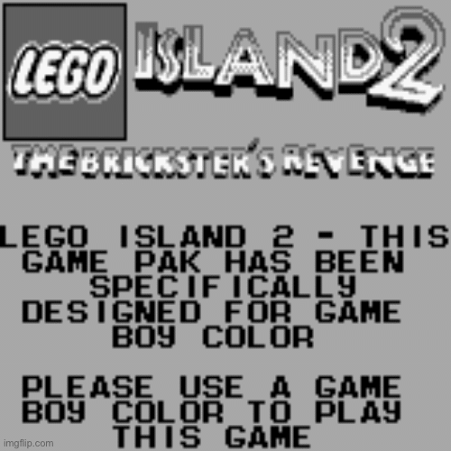 Lego Island 2 game boy lockout | image tagged in gifs,monochrome,gaming | made w/ Imgflip images-to-gif maker