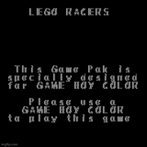 Lego Racers game boy lockout | image tagged in gifs,monochrome,darkness,gaming | made w/ Imgflip images-to-gif maker
