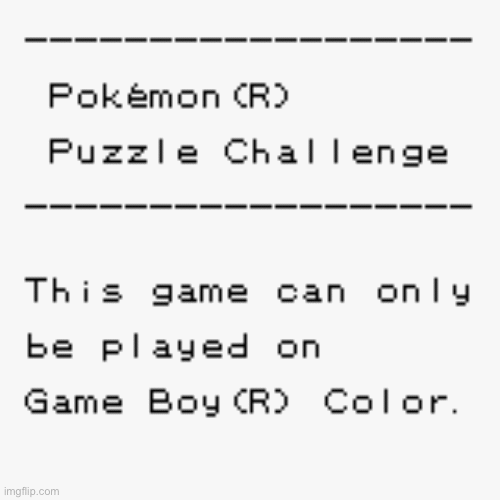 Pokémon Puzzle Challenge game boy lockout | image tagged in gifs,monochrome,gaming,pokemon | made w/ Imgflip images-to-gif maker