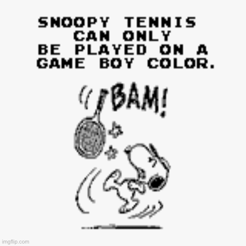 Snoopy Tennis game boy lockout | image tagged in gifs,monochrome,gaming,sports | made w/ Imgflip images-to-gif maker