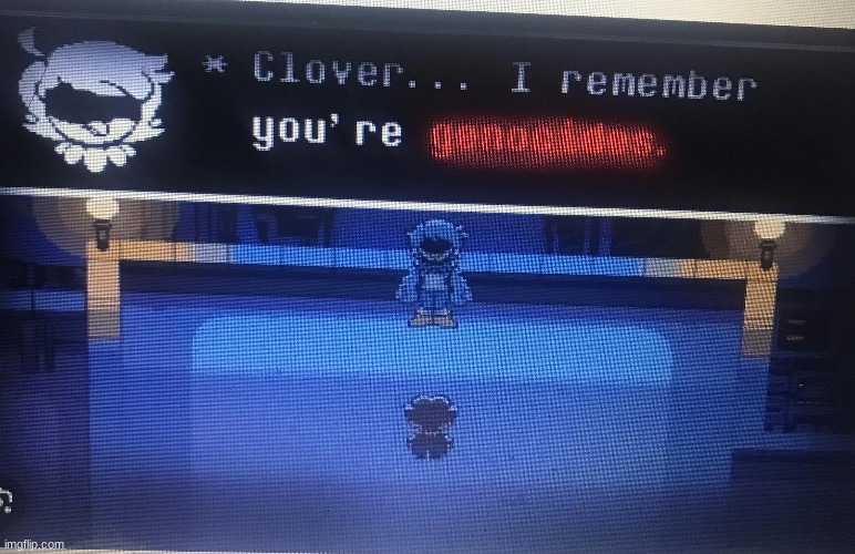I was playing undertale yellow when this happened.. is this a bug? | image tagged in undertale,yellow,bug,is this,rare | made w/ Imgflip meme maker