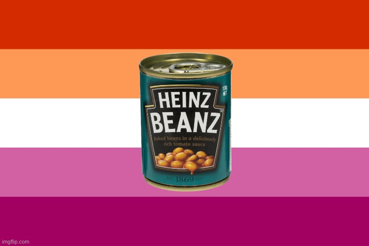 Les-Beans | image tagged in lesbian flag,lesbian,lgbtq,puns,beans,pride | made w/ Imgflip meme maker