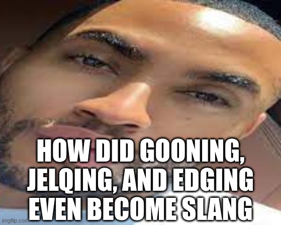 how | HOW DID GOONING, JELQING, AND EDGING EVEN BECOME SLANG | image tagged in lightskin stare | made w/ Imgflip meme maker