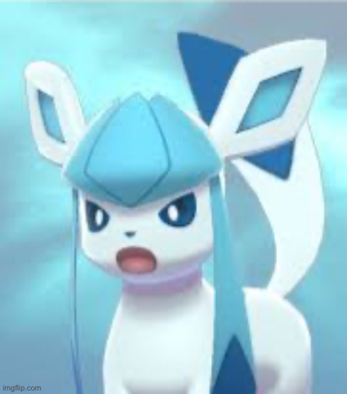 Angry glaceon | image tagged in angry glaceon | made w/ Imgflip meme maker