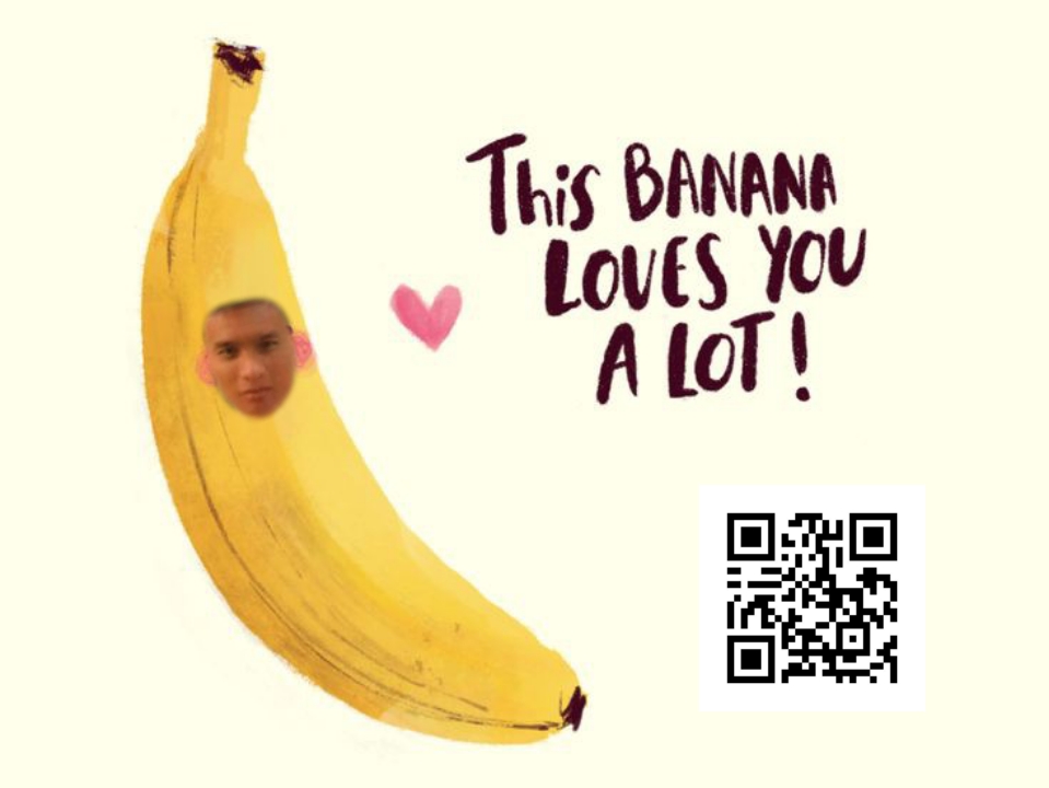 High Quality This Banana Loves You A Lot! ? Blank Meme Template