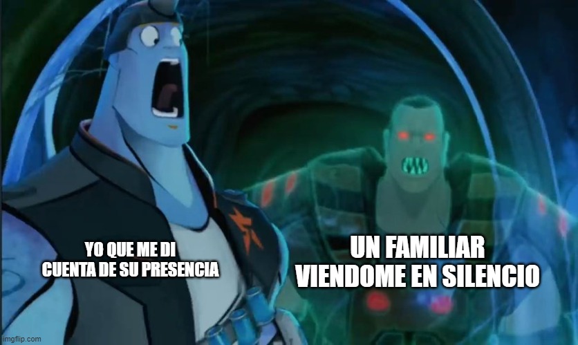 cort scared | UN FAMILIAR VIENDOME EN SILENCIO; YO QUE ME DI CUENTA DE SU PRESENCIA | image tagged in funny memes | made w/ Imgflip meme maker