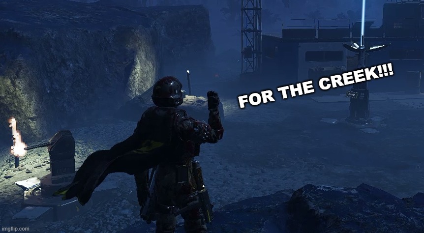 FOR THE CREEK | FOR THE CREEK!!! | image tagged in minecraft,halo | made w/ Imgflip meme maker