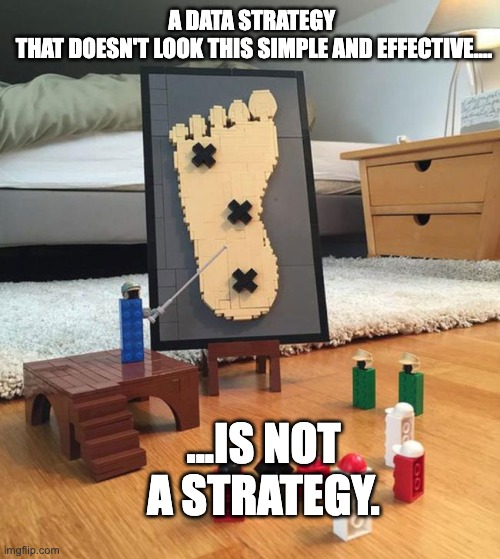 Lego war plan | A DATA STRATEGY  THAT DOESN'T LOOK THIS SIMPLE AND EFFECTIVE.... ...IS NOT A STRATEGY. | image tagged in lego war plan | made w/ Imgflip meme maker